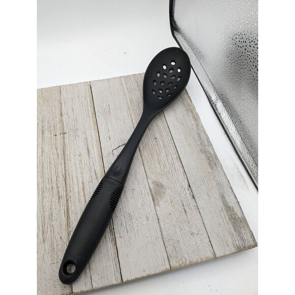 OXO Hard Black Nylon Slotted Spoon 14" - Picture 1 of 9